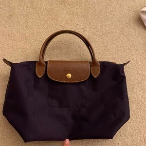 Dark purple le pliage hand bag
